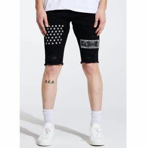 NEW EMBELLISH men's summit patchwork short in black